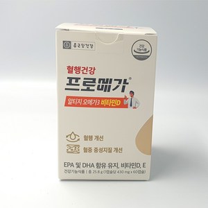 종근당건강 프로메가 알티지 오메가3 비타민D 430mg 60캡슐 1박스, 60정