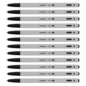 모나미 153 볼펜 0.5mm, 흑색, 12개