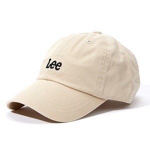 [리] Lee 스몰 트위치 로고 코튼 커브 볼캡 베이지 LE2403CA01BE