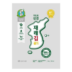 [퀴클리몰] 성경김 지도표 재래식 전장 골드 김 60g x 5개