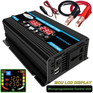 인버터 순수정현파 차량용 최대300W peak powe 4000W 60HZ LCD 12V-220V, 1개