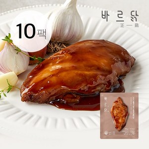 바르닭 소스품은 닭가슴살 갈비맛, 100g, 10개