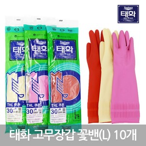 태화 고무장갑 모음, 핑크, 대(L), 1개