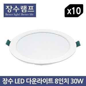 장수 LED 다운라이트 8인치 30W 주광색 - 10개입 1BOX, 30W 주광색-10개입 1BOX, 10개