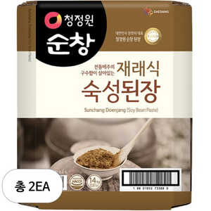 청정원 순창 재래식 숙성 된장, 2개, 14kg