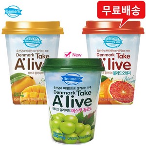 얼라이브 250mlx24컵(망고8+오렌지8+머스캣8) 무배, 250ml, 1세트