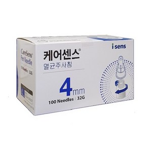 케어센스 주사바늘 멸균채혈침 인슐린펜니들(4mm) 100개 당뇨소모성재료, 1개