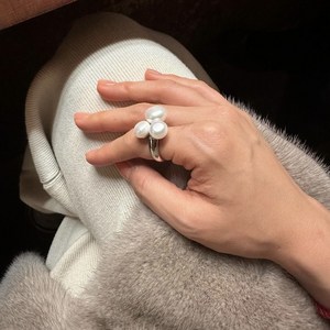 꽃송이 올화이트 담수진주 실버반지 Blossom Fresh Water Pearl Silver Ring (Silver 925)