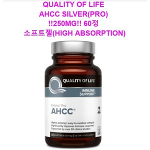 퀄리티오브라이프 Quality of Life AHCC RX 300 mg 소프트젤 60개입, 60정, 1개