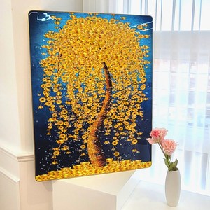 쿠칭아일랜드 가장큰 돈벼락 재물가득 부자되는 골드액자 돈나무액자 60x80cm, 골드, 1개