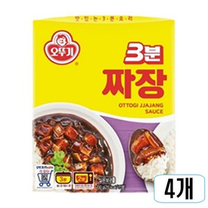 오뚜기3분 짜장, 200g, 4개