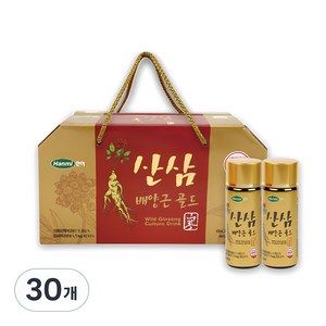 한미헬스 산삼배양근 골드 건강음료, 100ml, 30개