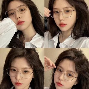 얼굴형에 맞는 안경 블루라이트 차단 안경 메탈 다각형 초경량 금테 안경테 남여공용 뿔테
