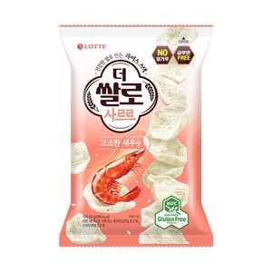 롯데웰푸드 더쌀로 사르르 고소한새우맛, 50g, 4개