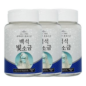 백석빛소금 1000도씨 용융소금 용기형250gx3개 불순물제로, 3개, 250g