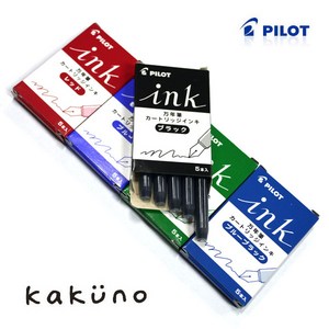 PILOT 파이롯트 카쿠노 에르고그립 만년필 잉크카트리지 IRF-5S KAKUNO, 블루블랙5입