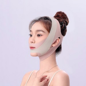 오드뷰티 이중턱 집중 케어 브이라인 리프팅 밴드, 1개, 벌집 연핑크