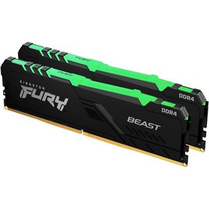 Kingston 킹스턴 퓨리 비스트 RGB 16GB 2x8GB 3600MTs DDR4 CL17 데스크탑 메모리 키트 2KF436C17BBAK216, 16gb_Kit of 2  2666MT/s, 2개