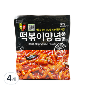 첫맛 떡볶이 양념 분말, 1kg, 4개