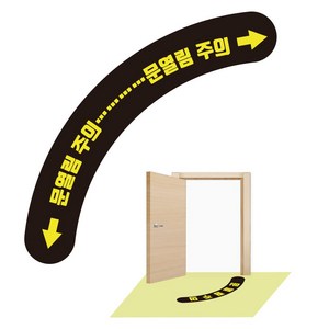 문열림주의 표시 스티커 or 미끄럼방지 스티커, 미끄럼방지원단