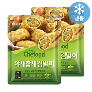 롯데 쉐푸드 야채잡채 김말이, 2개, 400g