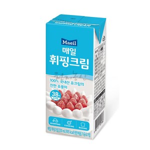 쿡앤베이크 무료냉장포장 무가당 매일 휘핑크림 250ml, 1개