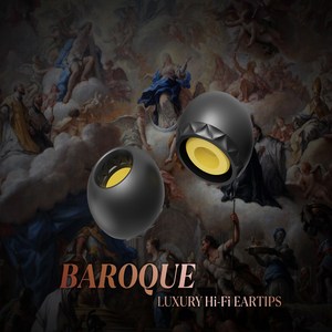 [ELETECH] 엘레텍 BAROQUE 바로크 이어팁 하이파이 럭셔리 이어팁, Medium, 1개