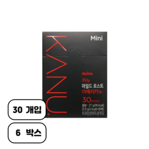 카누 마일드 로스트 아메리카노 원두커피믹스, 900mg, 30개입, 6개