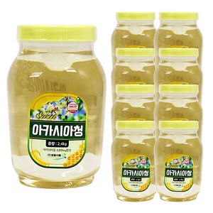 푸드올마켓_ 청림 sweet 아카시아청 2.4kg 한박스 (2.4kg x 8ea)-아이스박스무료, 8개