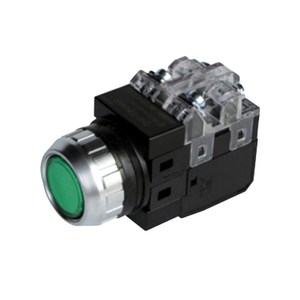 한영넉스 조광형 누름버튼 스위치 25파이 CRX-F25AAG 100-240V ac, 녹색, 1개