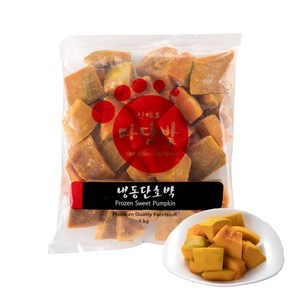 마당발 냉동 단호박 탈피 다이스 1kg 단호박 찜 죽 스프, 1개