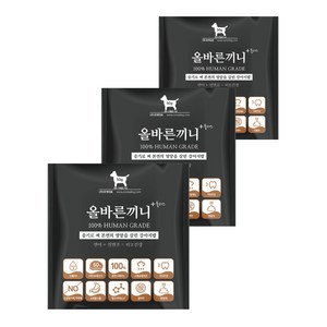 올바른끼니 플러스 맛보기 특식 50g-연어 칠면조(피모건강) 강아지사료 _ 60%생육 100%휴먼그레이드 스팀공법 영양식 강아지밥, 연어, 50g, 3개