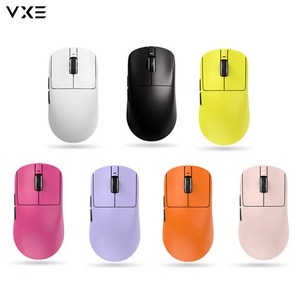 [성의샵] VGN VXE시리즈 무선 경량화 게이밍 마우스 R1-SE/R1-SE PLUS/R1/R1-PRO/R1-PRO MAX 버전/PAW3395게임전용 마우스, 화이트, R1-PRO MAX모델+4K수신기