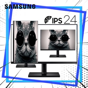 삼성 중고모니터 24인치 FHD IPS 모니터 LF24T452FQ 엘리베이션 스위블 틸트 피봇 75Hz HDMI DP, 60cm, 24T452