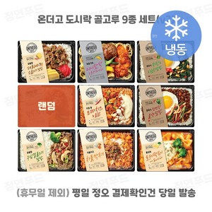 아워홈 온더고 냉동도시락 9종 각 1개, 1세트, 290g