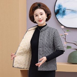 해피유통 겨울 노인 반팔 면 조끼 기모 보온 조끼 코트 할머니 조끼 엄마 중팔 패딩 B-BJJ001