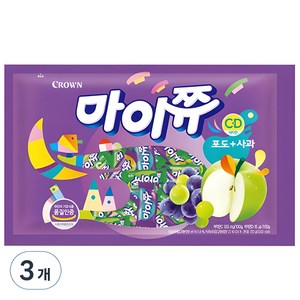 마이쮸 필로우 포도 사과 츄잉캔디, 720g, 3개