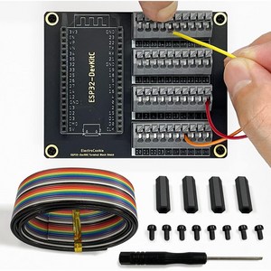 ESP32 DevKitC 확장보드 터미널쉴드 편리하고 강하게 고정되는 케이블 연결 방식 (Push-in 타입), 2팩, 2개