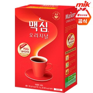 맥심 오리지날 블랙커피, 1g, 100개입, 1개