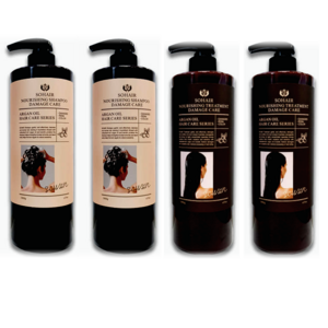[KT알파쇼핑]쏘헤어 너리싱 샴푸 데미지케어 1000ml*2개+트리트먼트 1000ml*2개, 4개