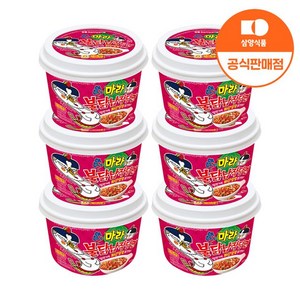 [삼양식품] 마라불닭납작당면 155g x 6입, 6개