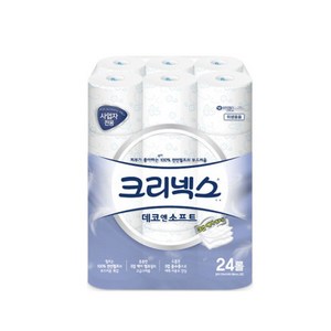 크리넥스 화장지 데코앤소프트 3겹 30m 24롤 1팩, 1200m, 24개