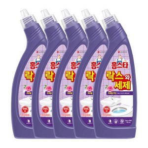 엘지생활건강 홈스타 락스와세제 후로랄파인, 500ml, 5개