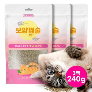 더보양 보양묘술 고양이 천연 수제 제품, 3개, 80g, 캣닢 가루