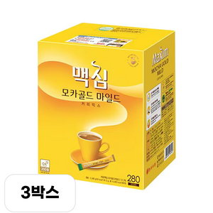 맥심 모카골드 마일드 커피믹스 280스틱, 12g, 280개입, 3개