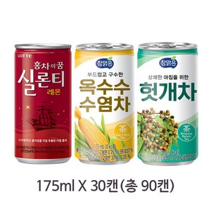 Yotta DAE 실론티 헛개차 옥수수염차 175ml X 30캔(총90캔), 90개