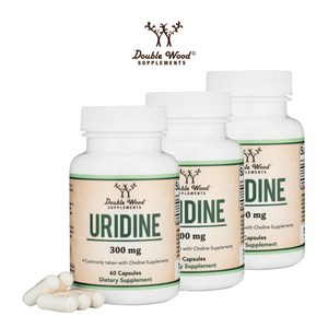 Double Wood Uidine 더블우드 우리딘 300mg 60캡슐, 60정, 3개