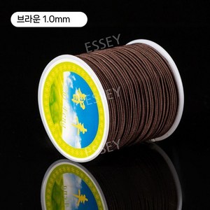 고무줄 밴딩 팔찌 밴드 소원성취 염주 불교 스님 목주 용품 끈, 브라운 1.0mm 길이 약 [50m] 공구 보내기