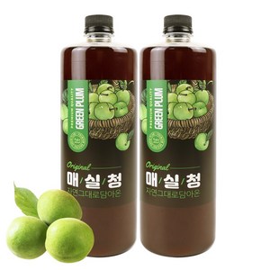 자연닮음 새콤달콤 하동 매실청 숙성 매실액 액기스 매실원액, 1L, 2개