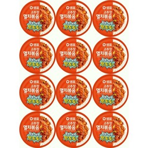 샘표 고추장 멸치볶음 50g 캠핑 반찬캔, 12개